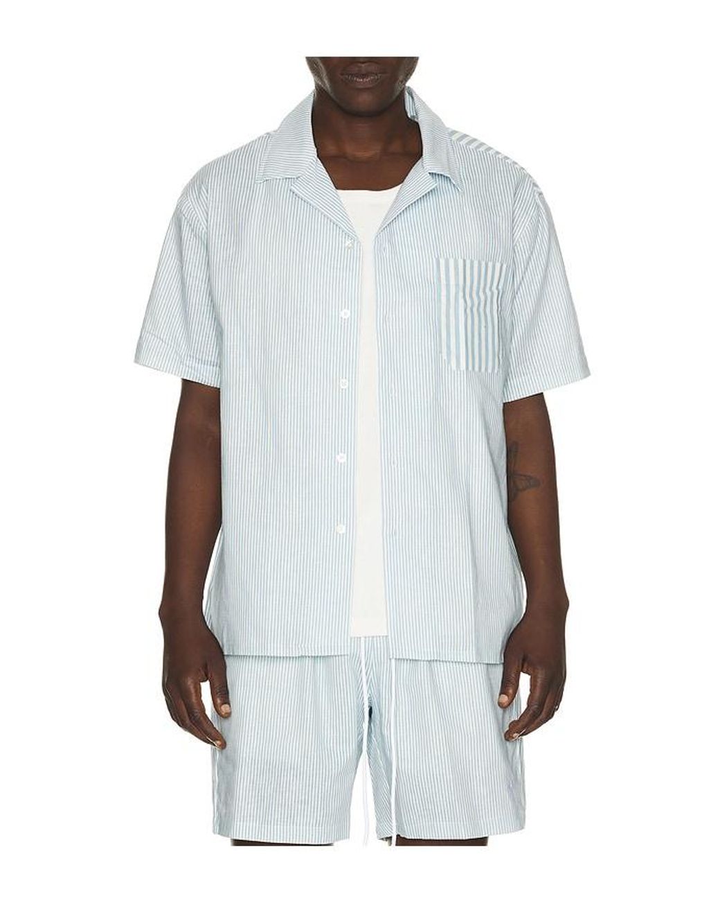 Motel Margarita White Del Mar Button Up Shirt for men