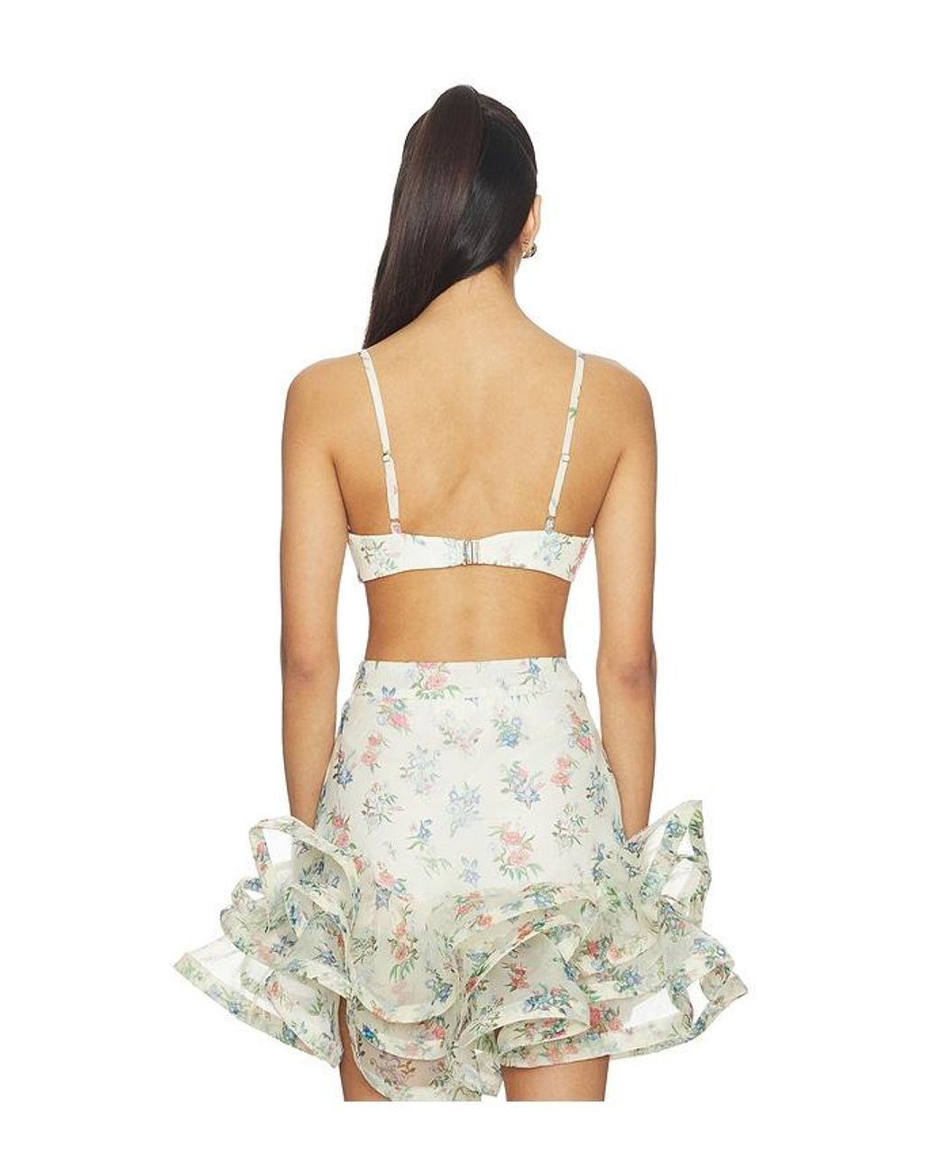 La Fuori White Petal Cascade Bralette