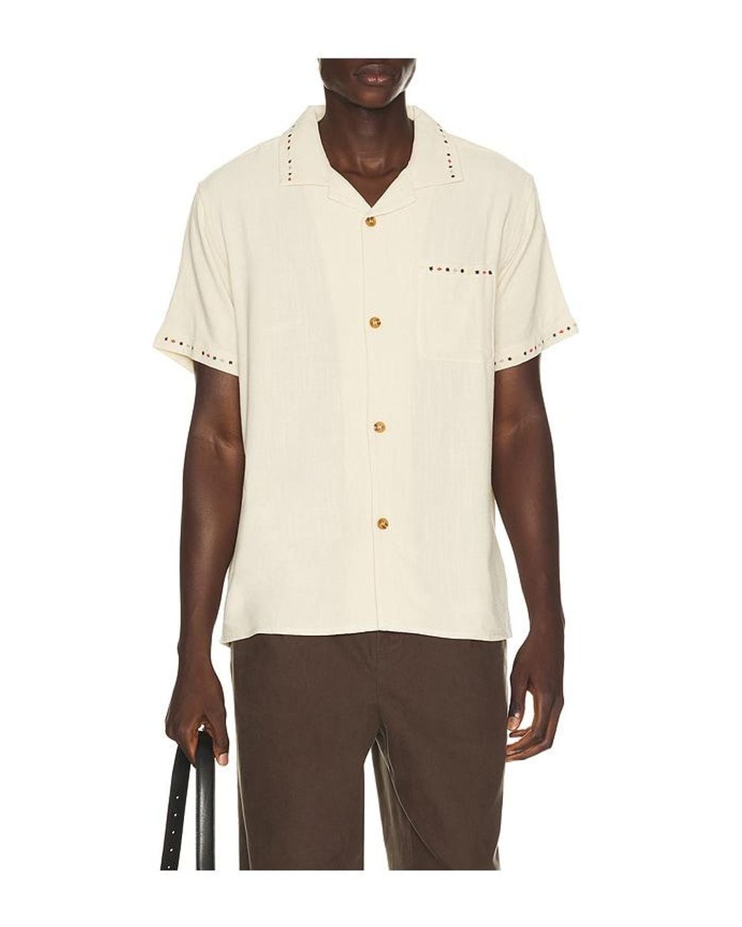 Rhythm Natural Rollie Shirt for men