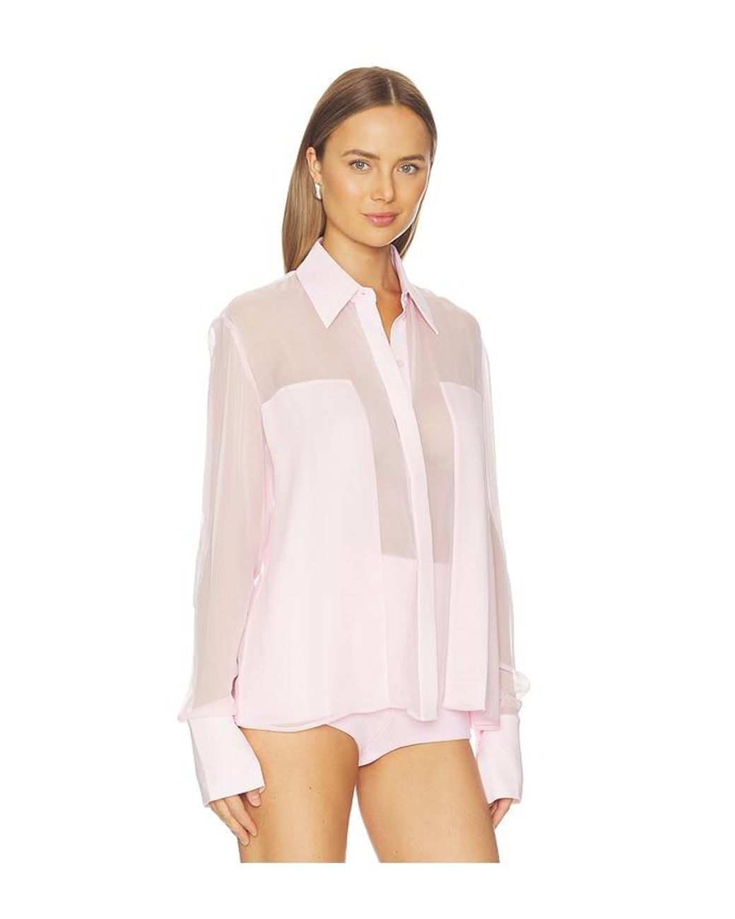 Sans Faff Pink Flore Silk Shirt