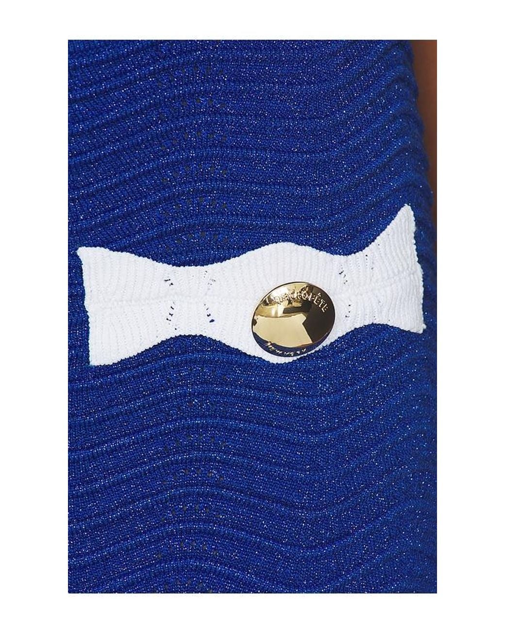 retroféte Blue Verene Knit Jumpsuit