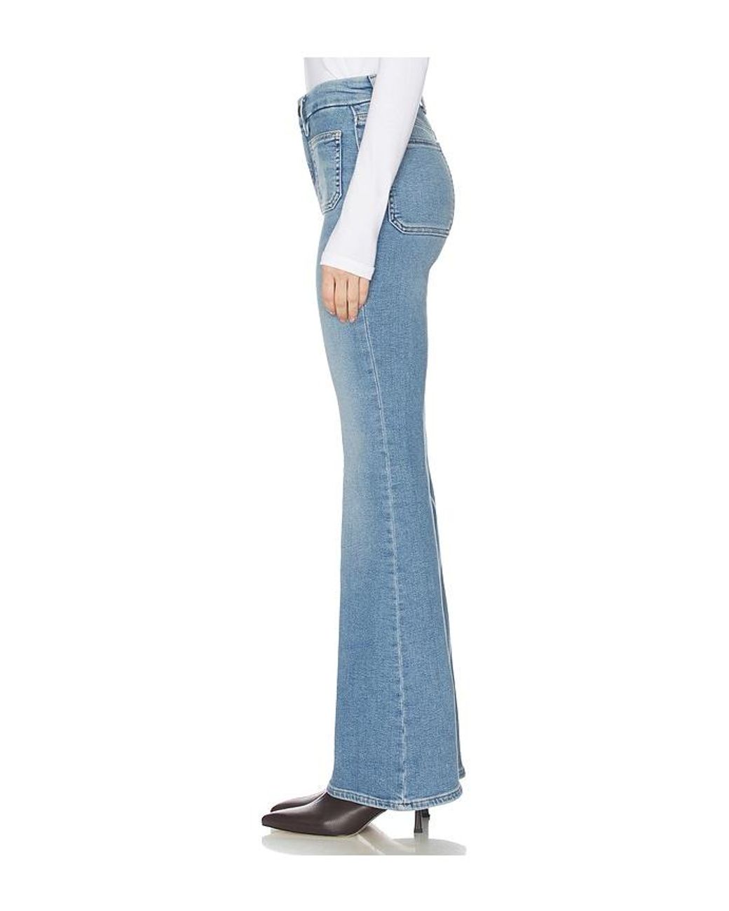 GOOD AMERICAN Blue Ausgestellte Hose Good Legs