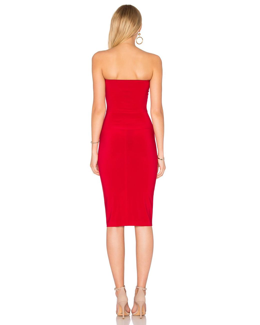 norma kamali strapless dress