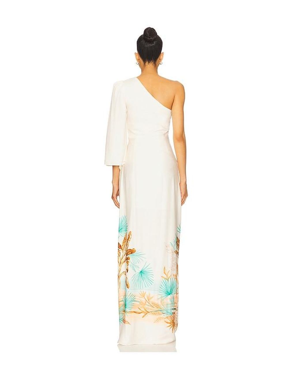 PATBO Natural Bananeira Tropical One Shoulder Maxi Dress