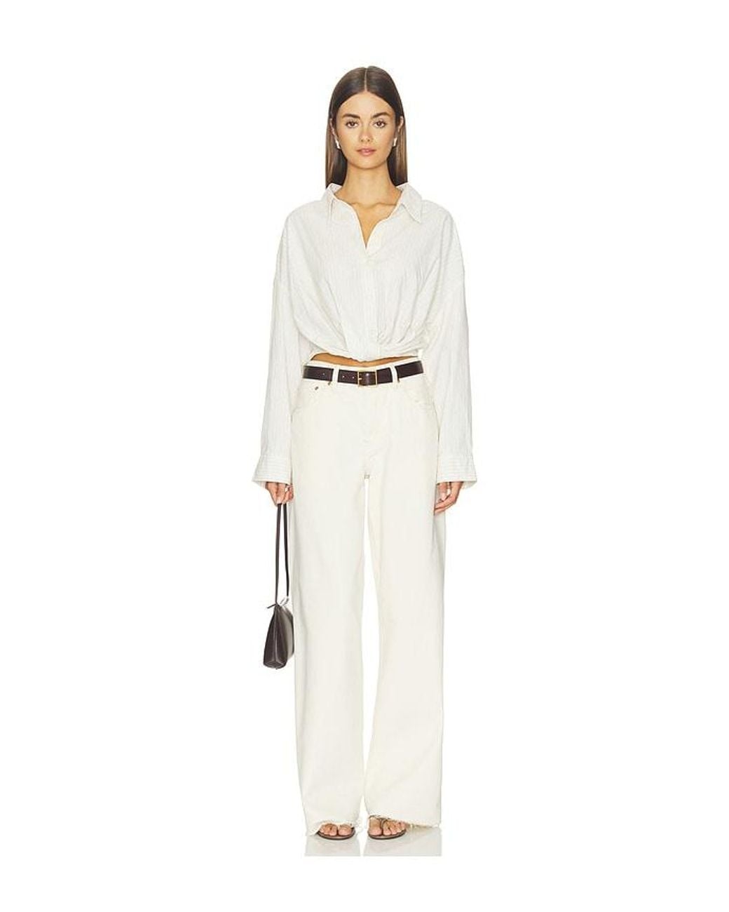 Denimist White Teri Wide Leg Jean