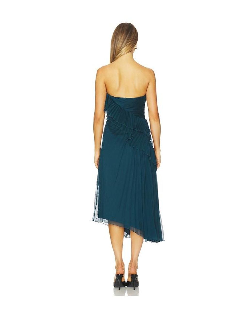 AMUR Blue Caitlyn Midi Dress