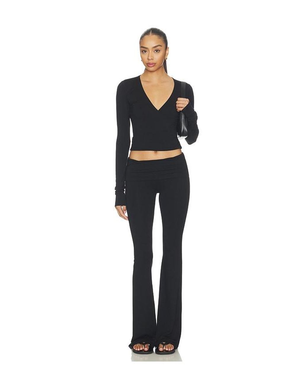 ÉTERNE Black Wrap Top