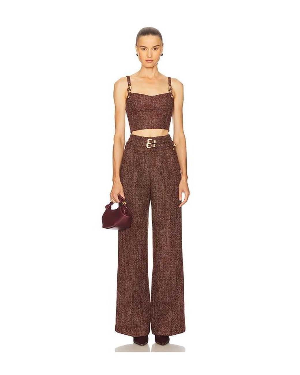 Amanda Uprichard Brown X Revolve Blythe Pants
