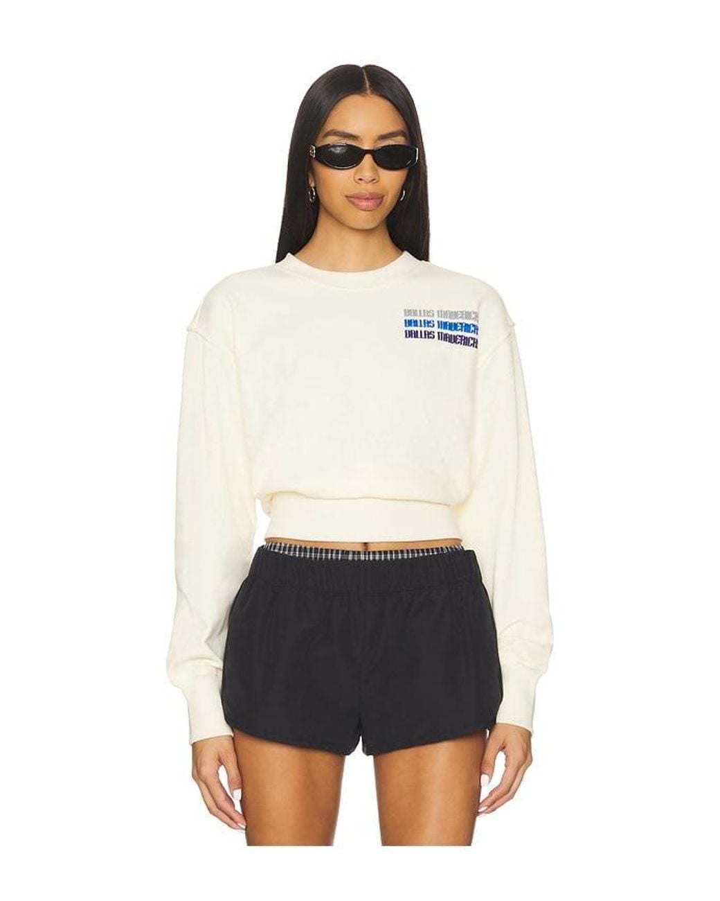 Terez White X Revolve Mavericks Puff Sleeve Crop Sweater