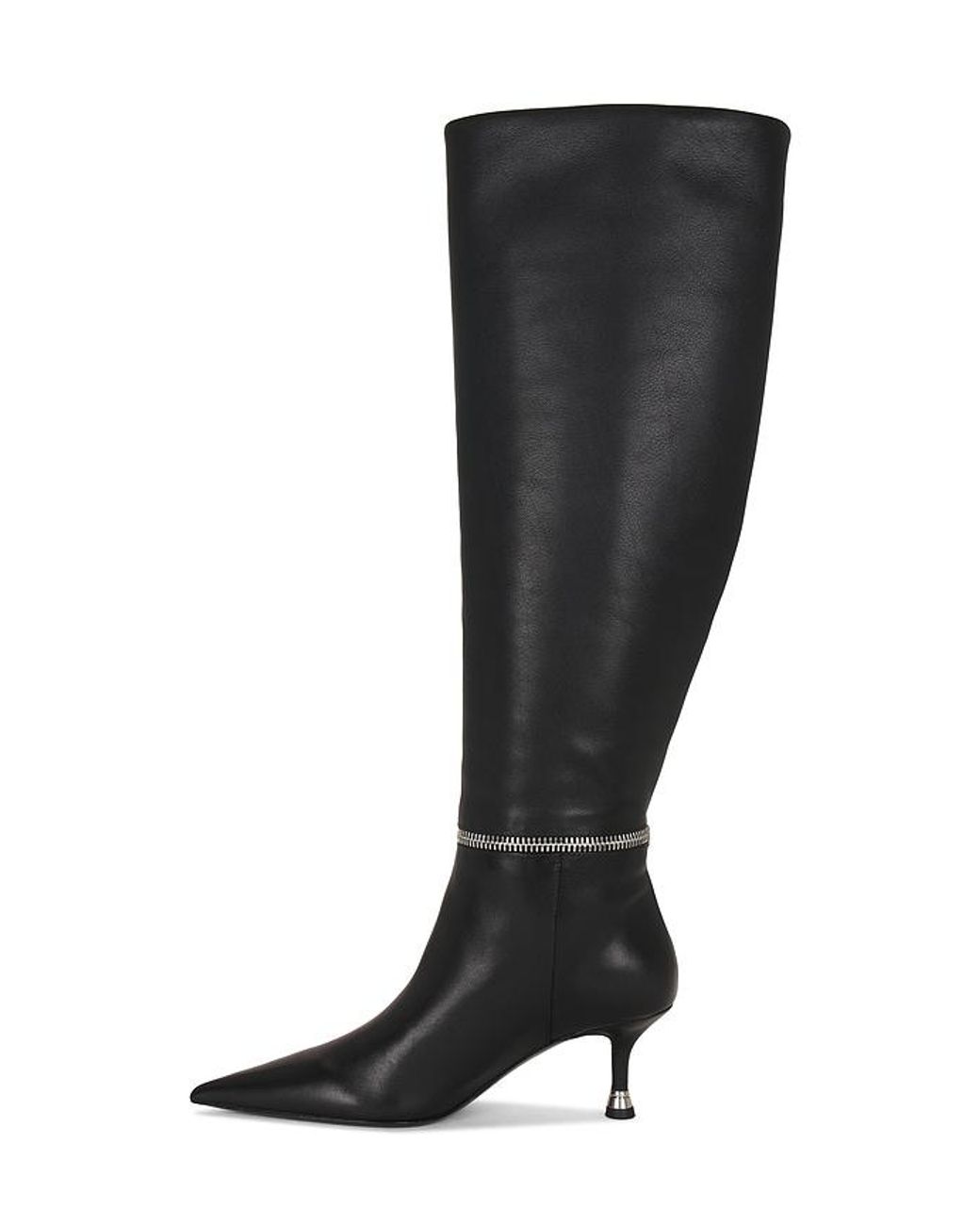 Alexander Wang Black Akilia Zip Slouch Leather Boot
