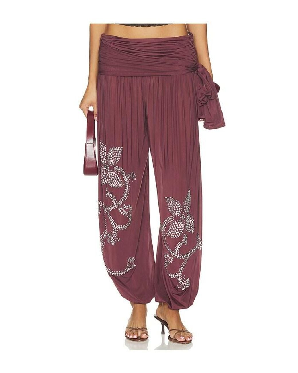 Siedres Red Tate Draped Jersey Pant
