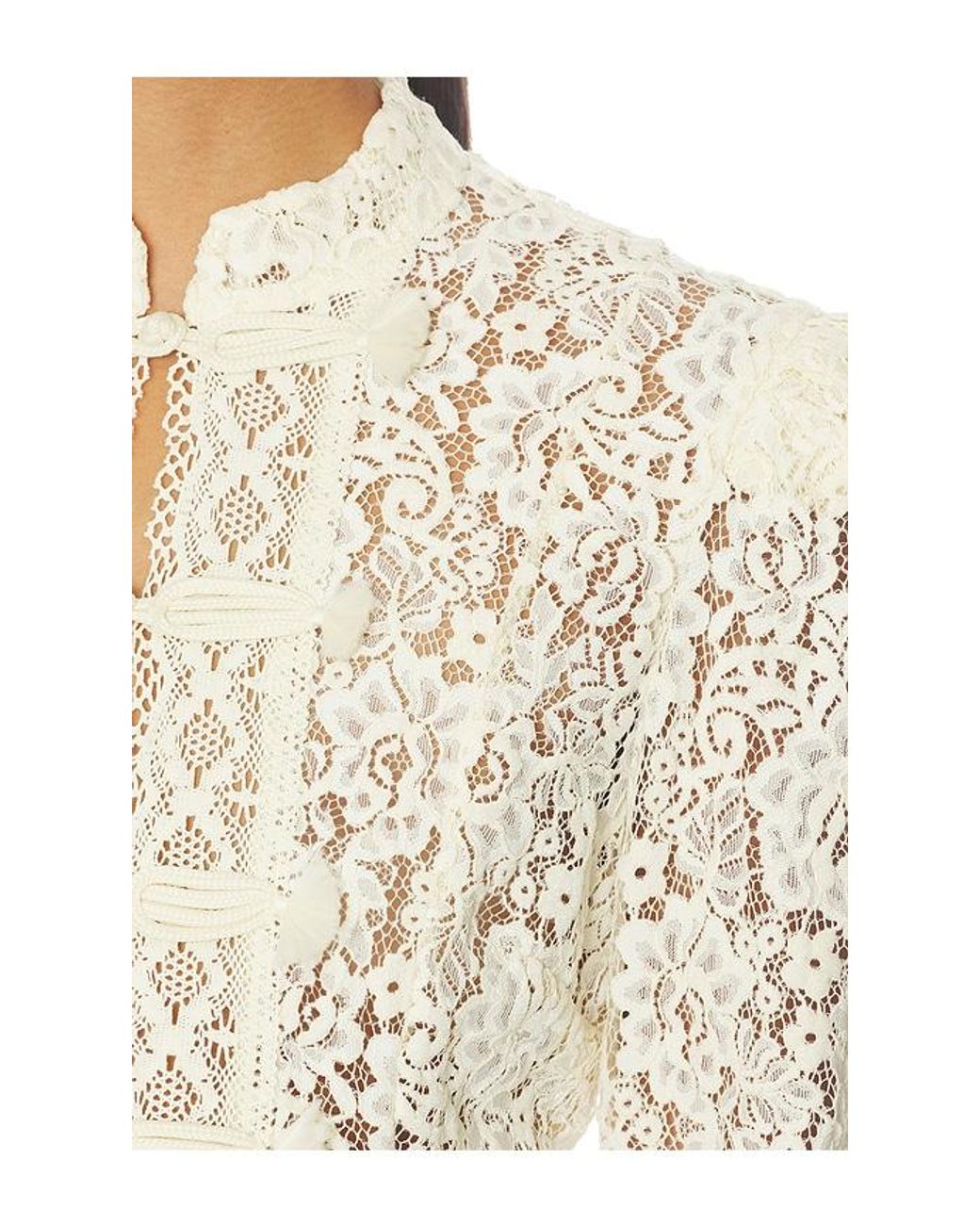 Steve Madden Natural Lace Aberdeen Top