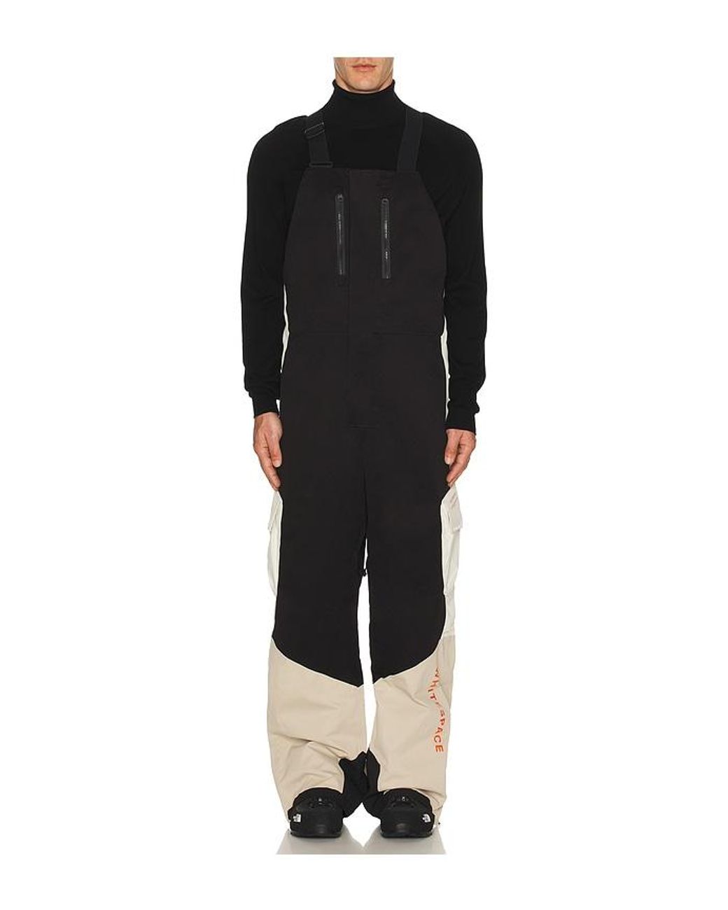 White/space Black 2L Insulated Cargo Bib Pants for men