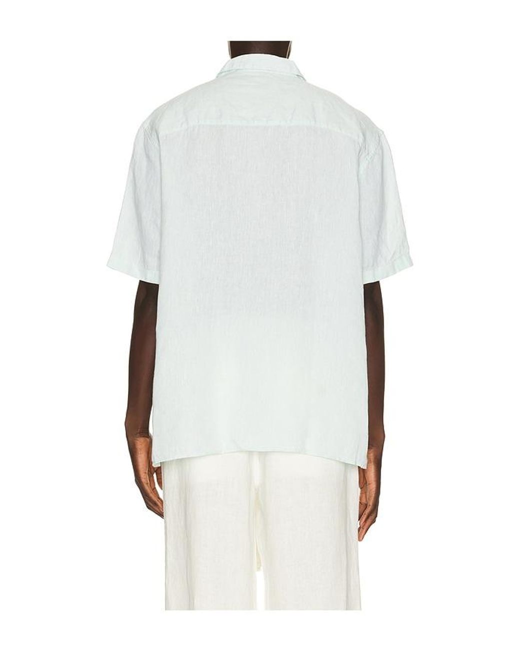 J.Lindeberg White Elio Linen Shirt for men