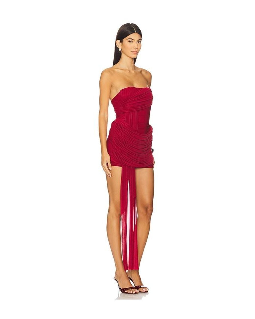 Misha Red The Ember Mini Dress
