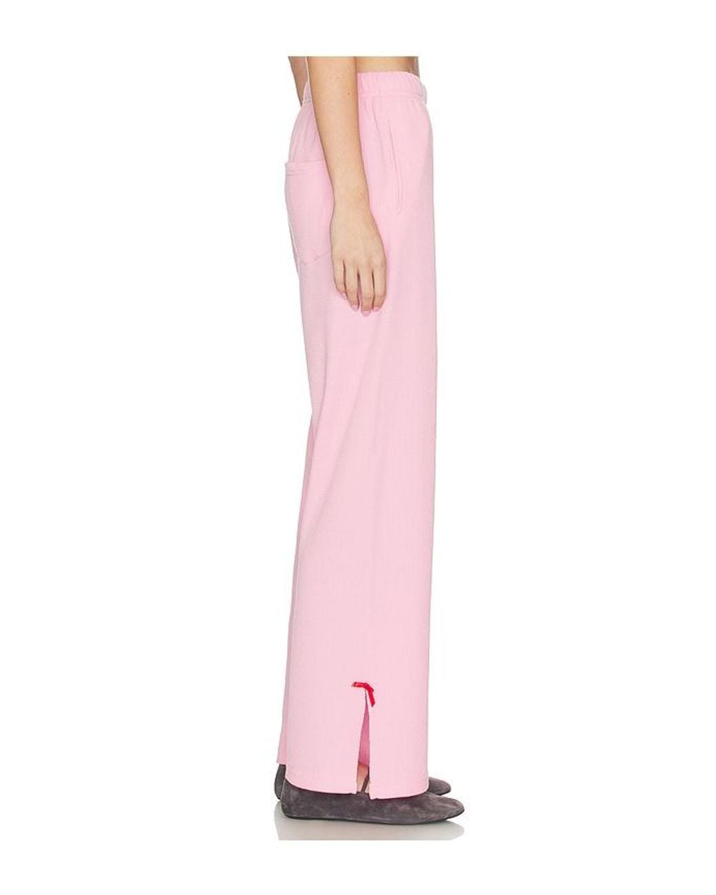 The Mayfair Group Pink Somebody Love You Wide Leg Sweatpants