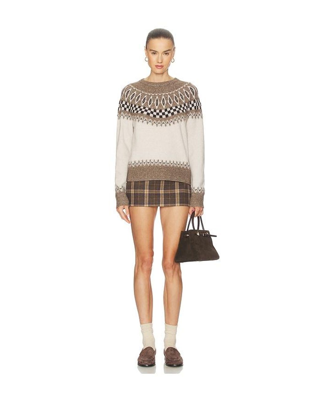 LNA Multicolor Tali Fair Isle Sweater