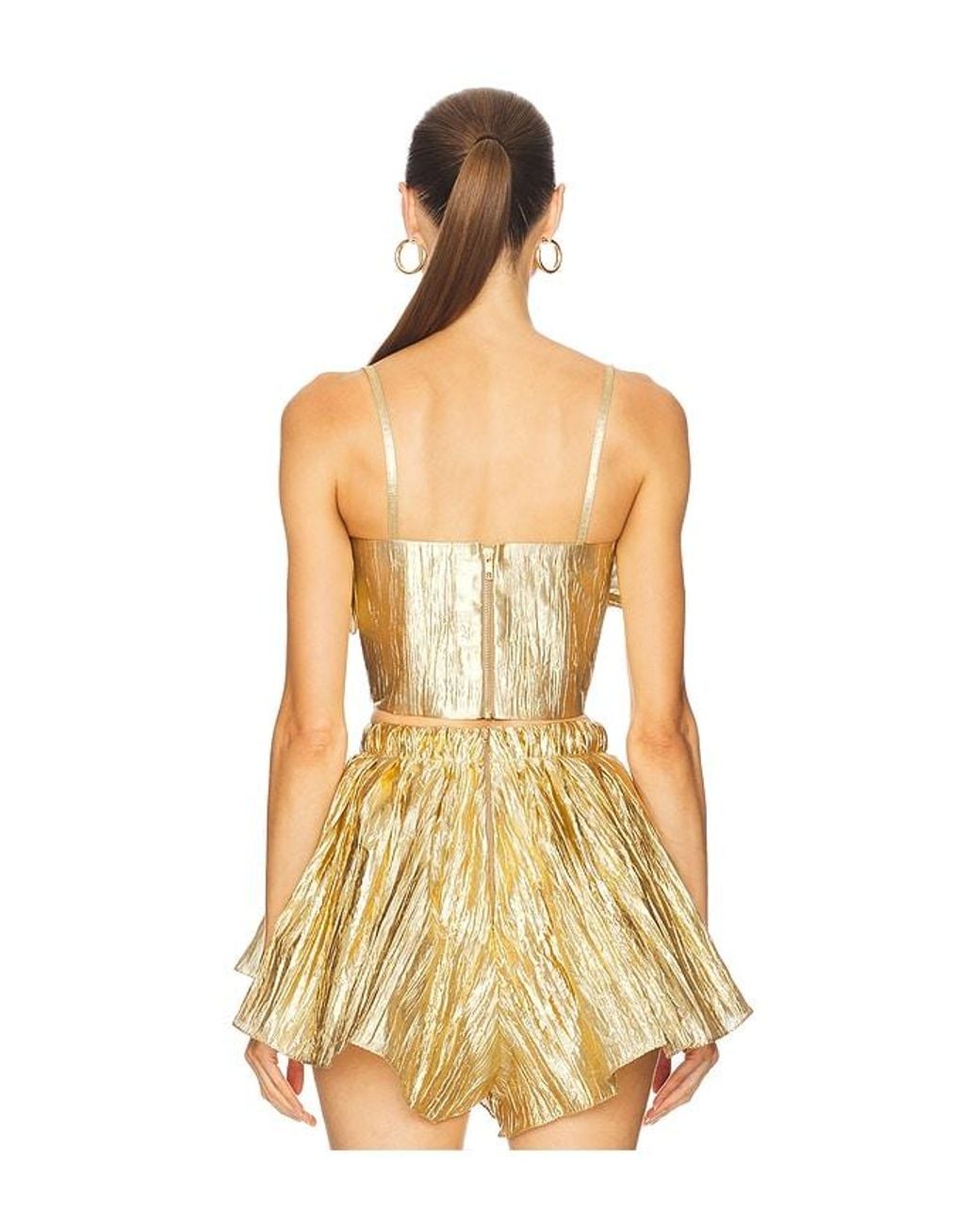 The Dolls House Metallic Shelby Corset Top
