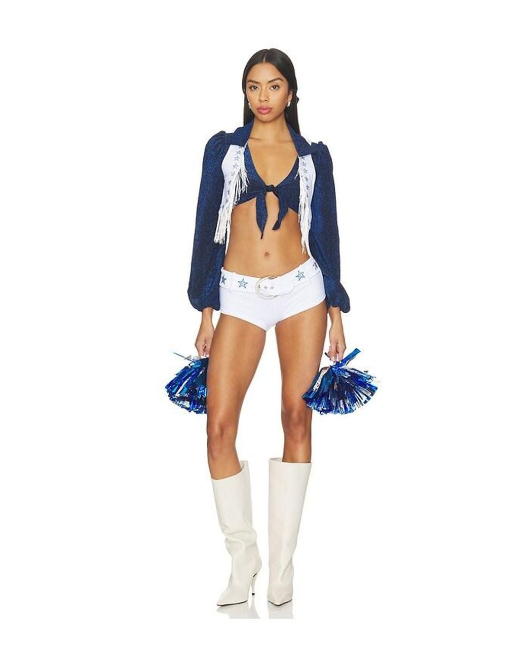 Dolls Kill Blue Lone Star Cheerleader Costume