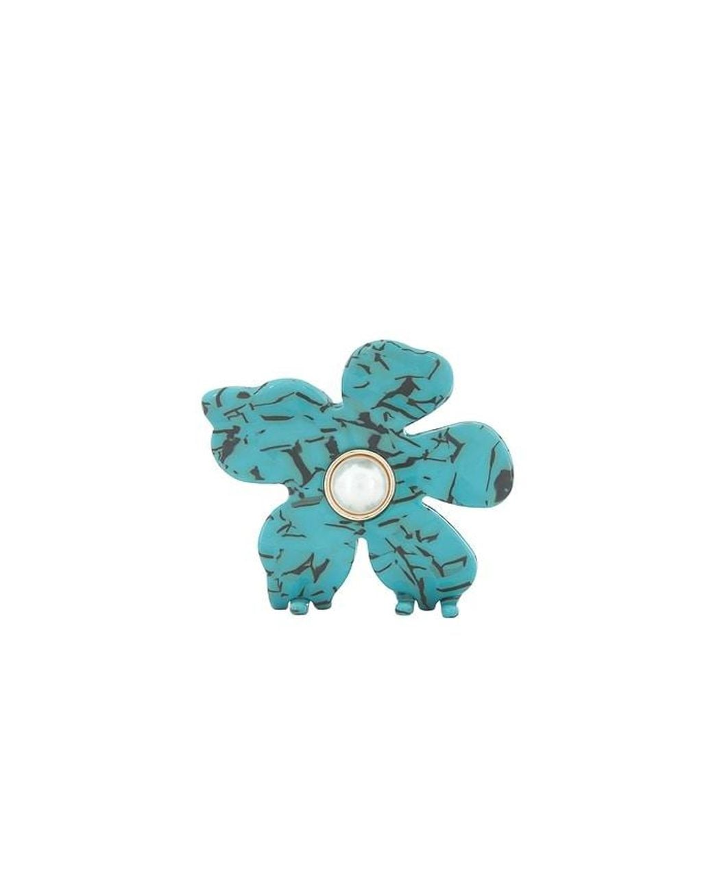Lele Sadoughi Blue Lily Claw Clip