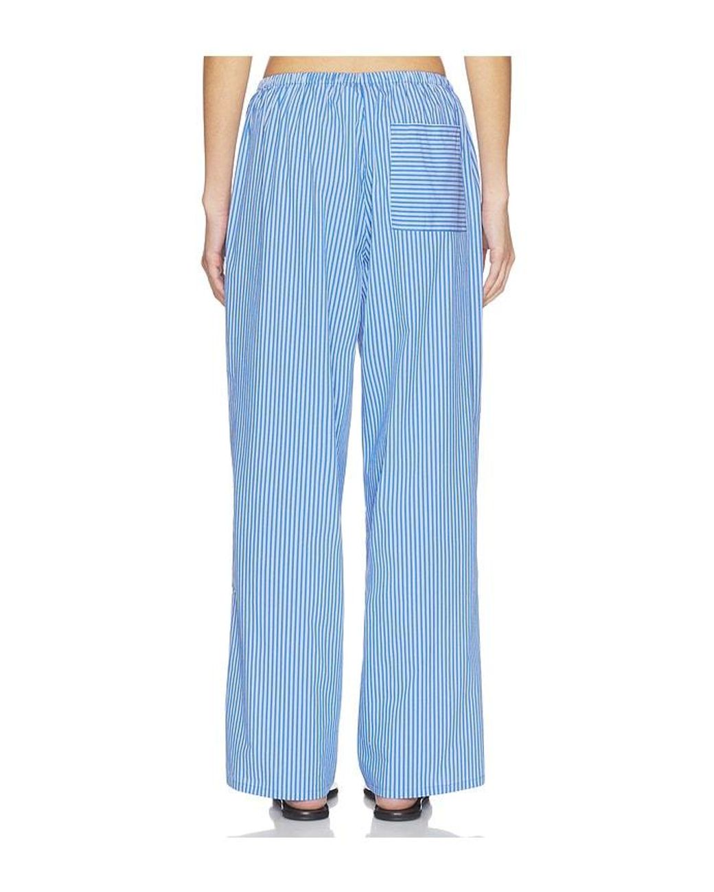 GOOD AMERICAN Blue Poplin Pull On Pants