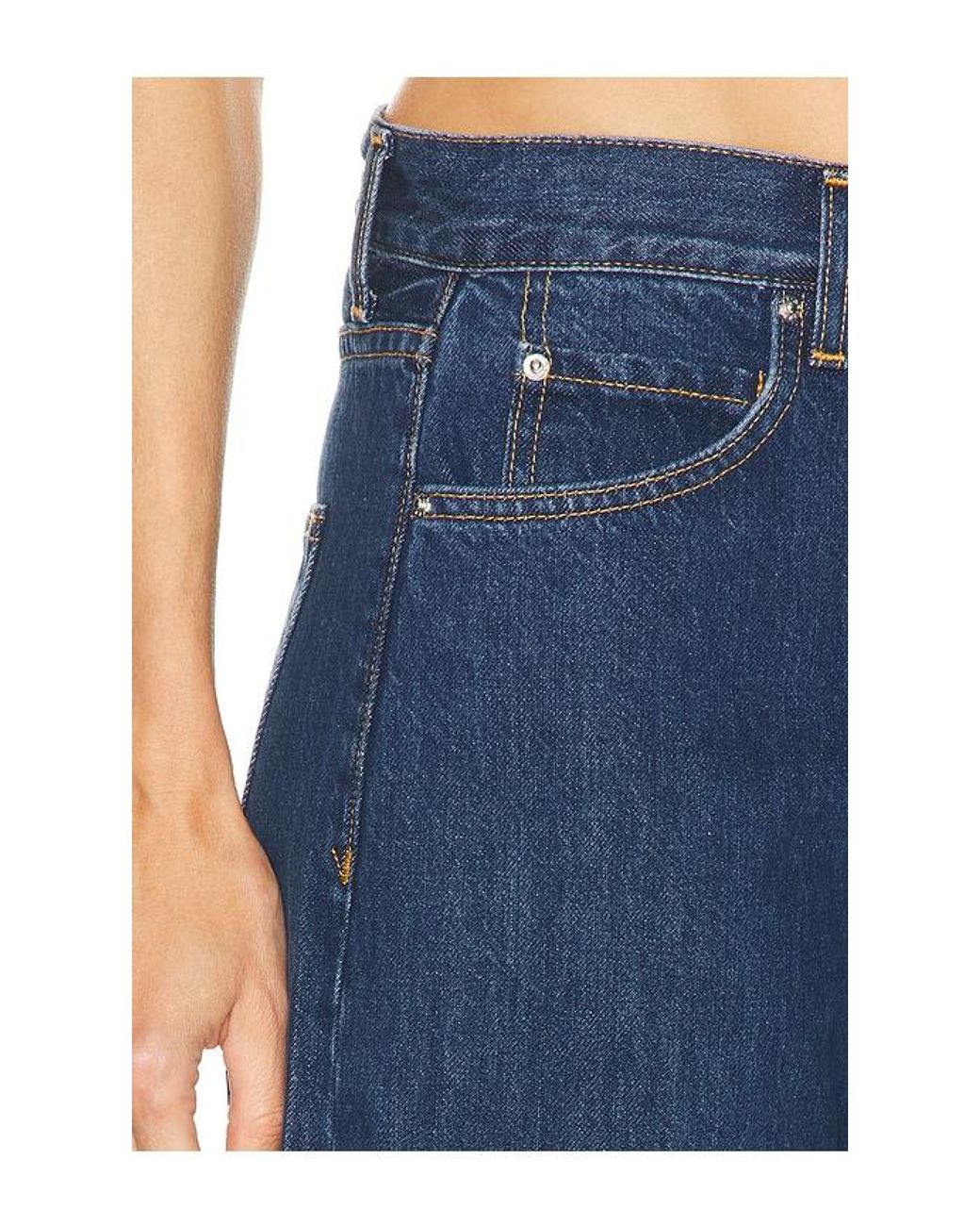 GRLFRND Blue Rory Short Rise Baggy