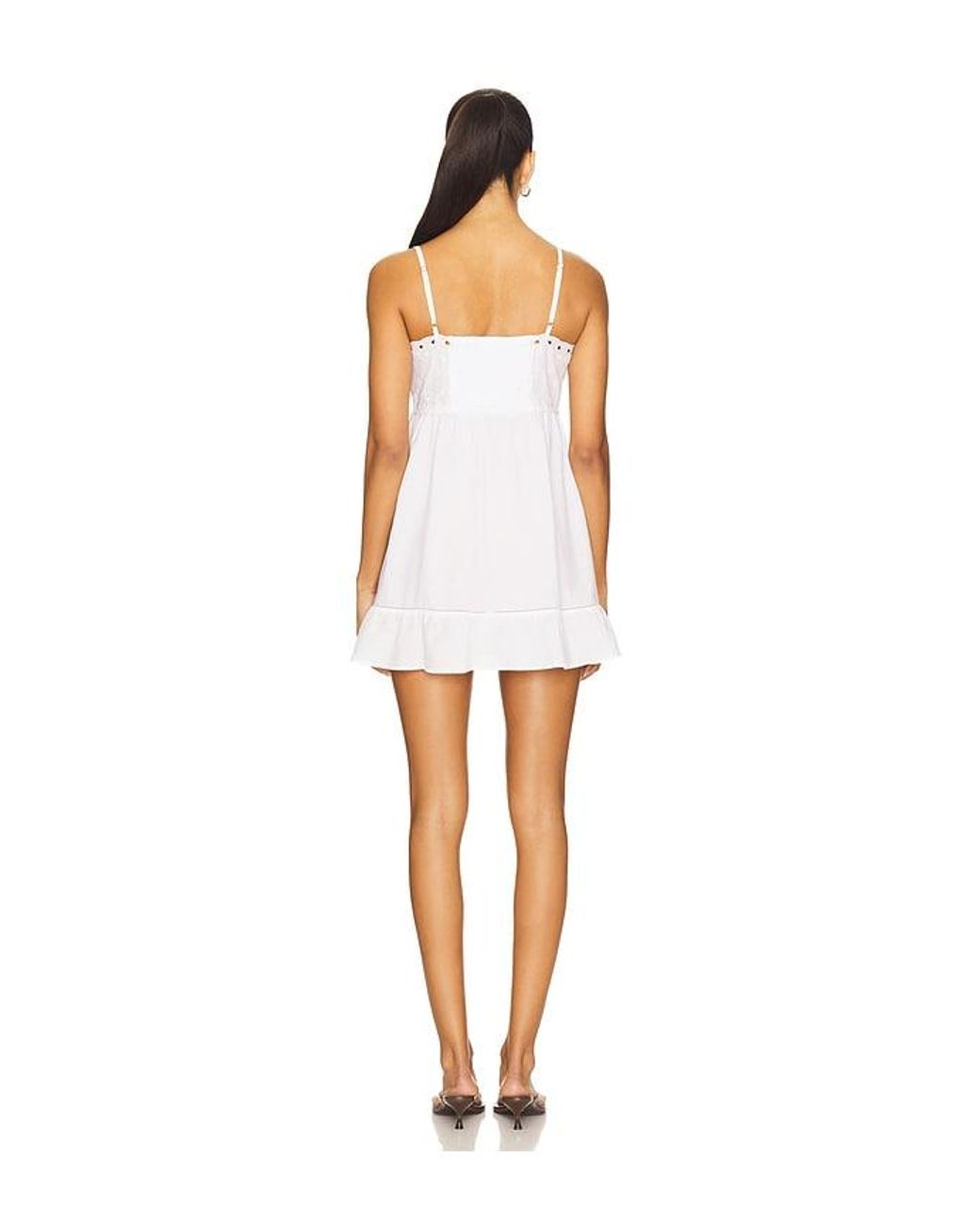 Frankie's Bikinis White Paris Poplin Mini Dress