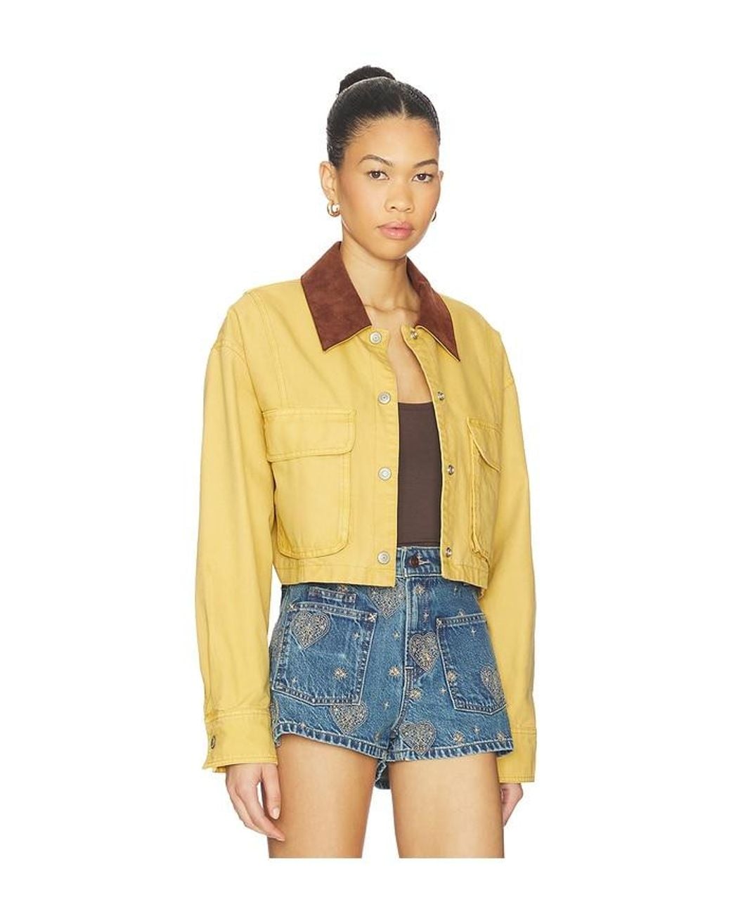 Free People Blue X We The Free Martha Workwear Jacket