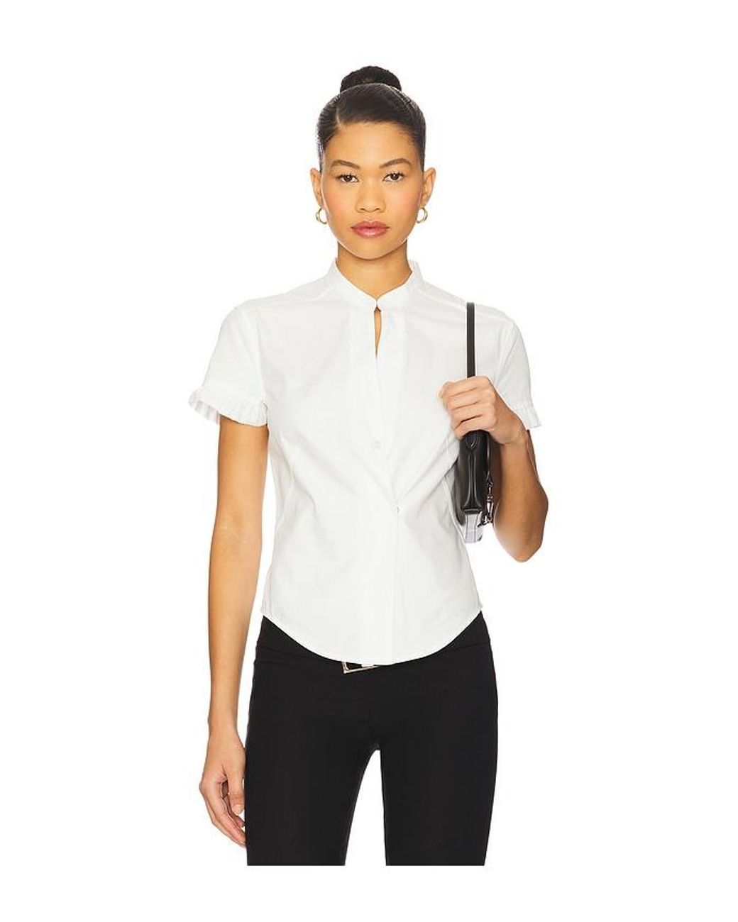 geel White Lewis Blouse
