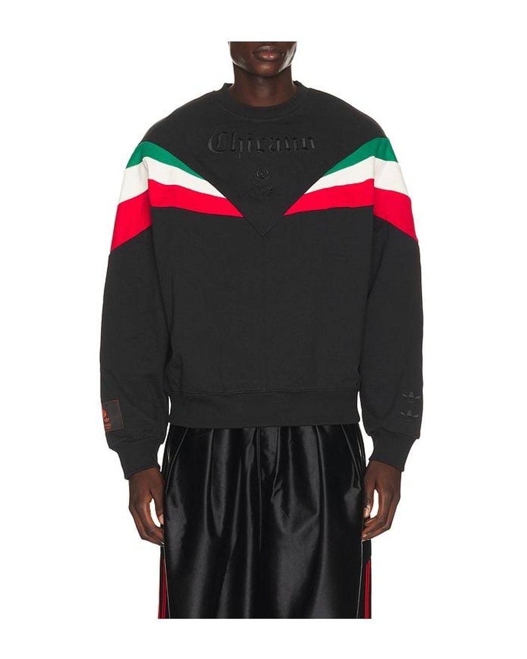 Adidas Originals Black X Willy Chavarria Chicano Fleece Crewneck for men