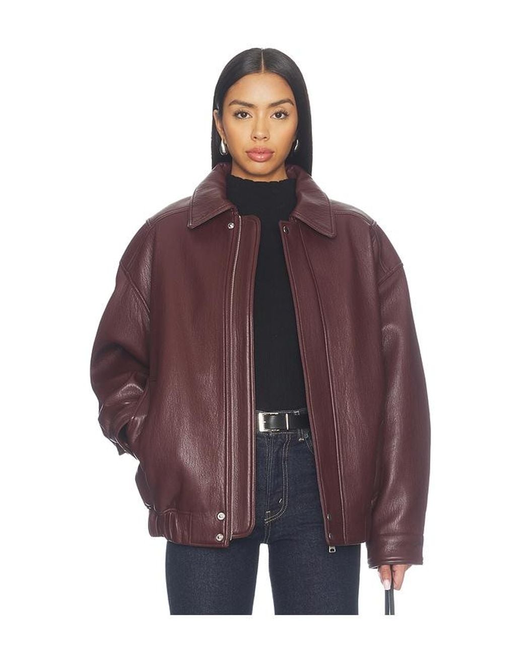 Agolde Purple Ona Bomber Jacket