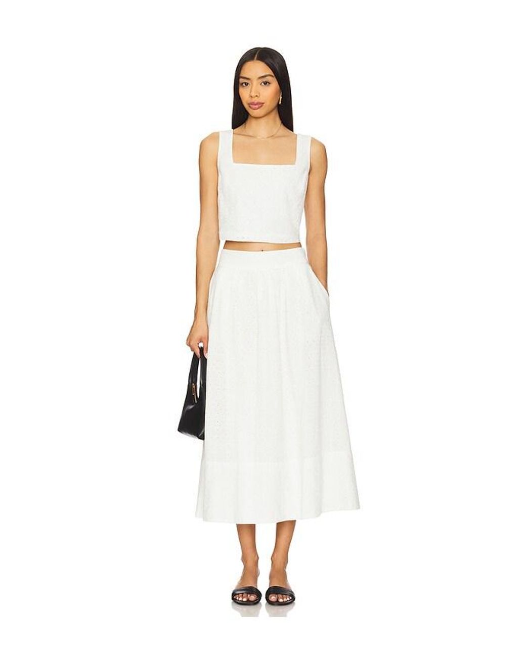 PAIGE White Ojai Skirt