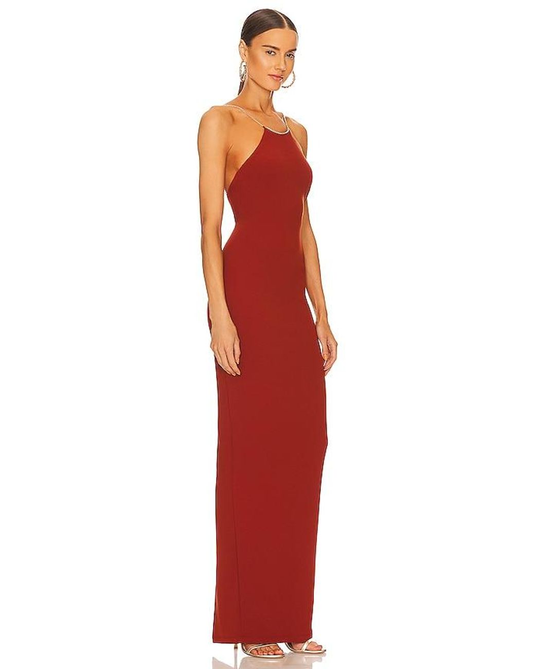Nookie Red Lexi Chain Gown