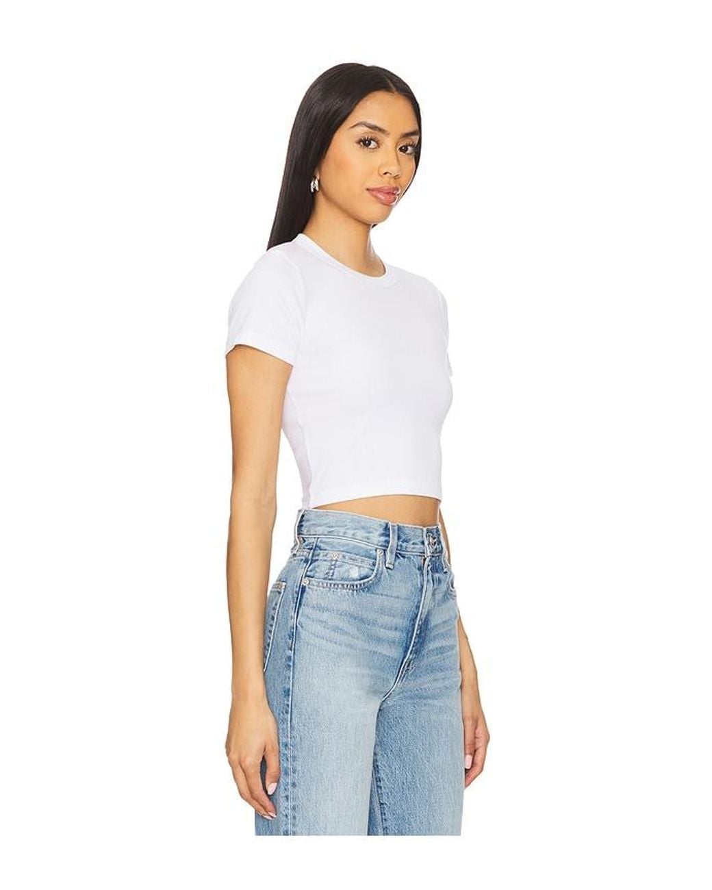 Leset Blue Kelly Crop Slim Fit Tee