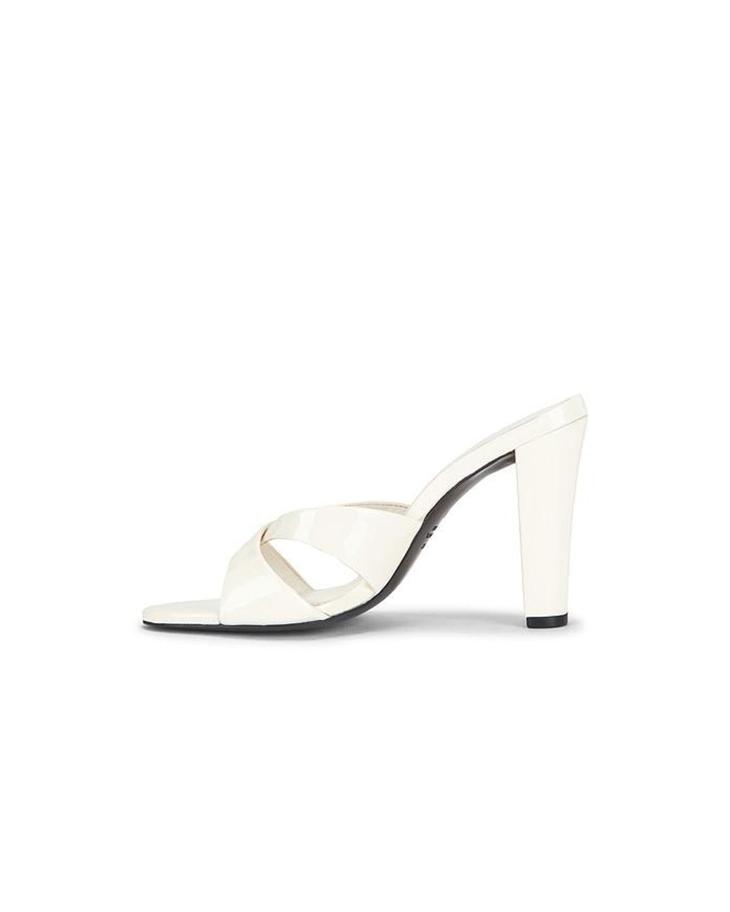 Black Suede Studio White Aika 95 Sandal