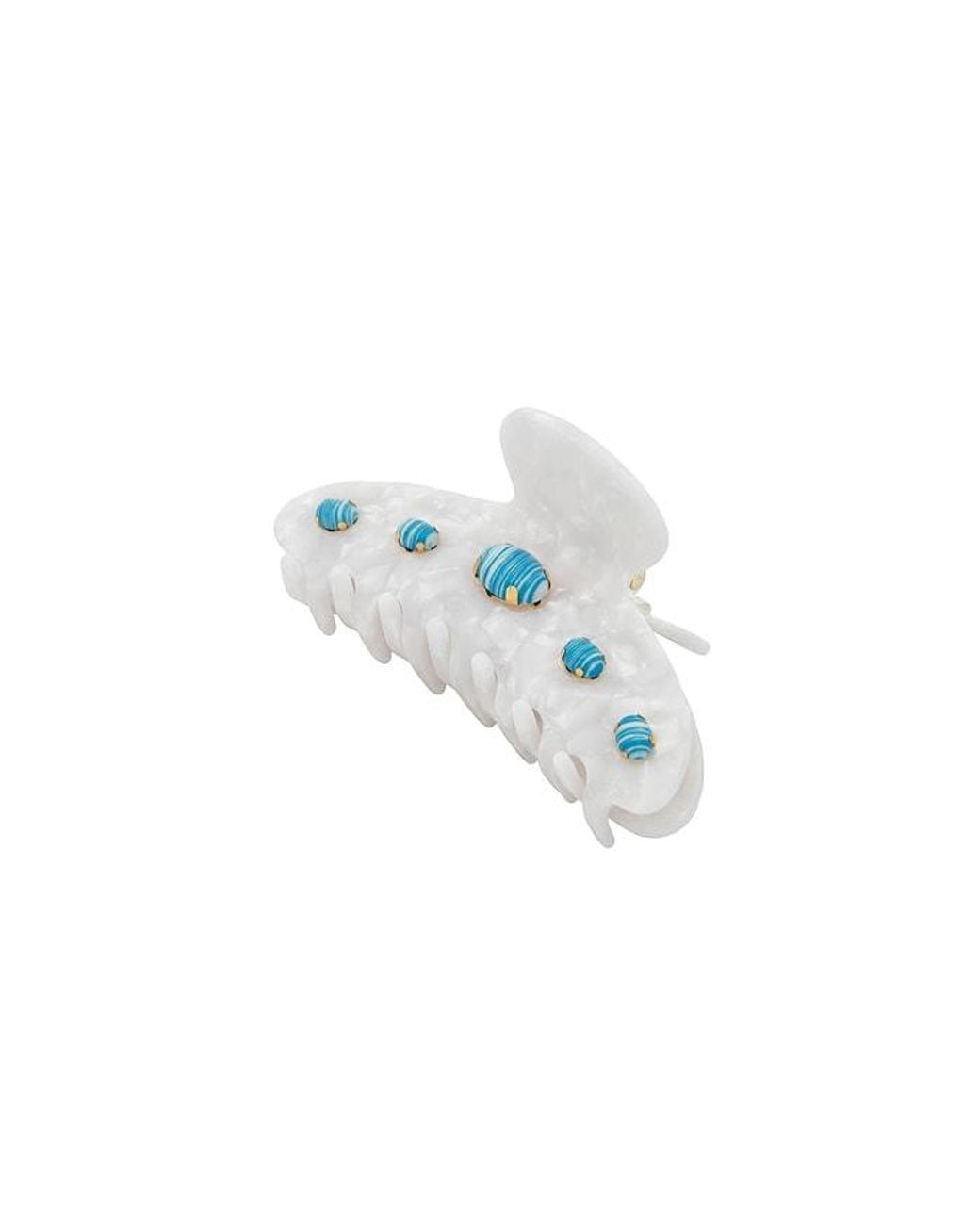 Lele Sadoughi Blue Large Cabochon Claw Clip