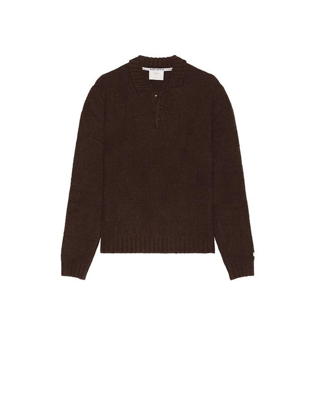 Percival Brown Shugart Boxy Knit Jumper for men