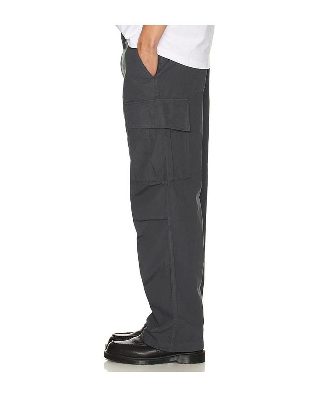 Palmes Black Ripstop Cargo Trousers for men