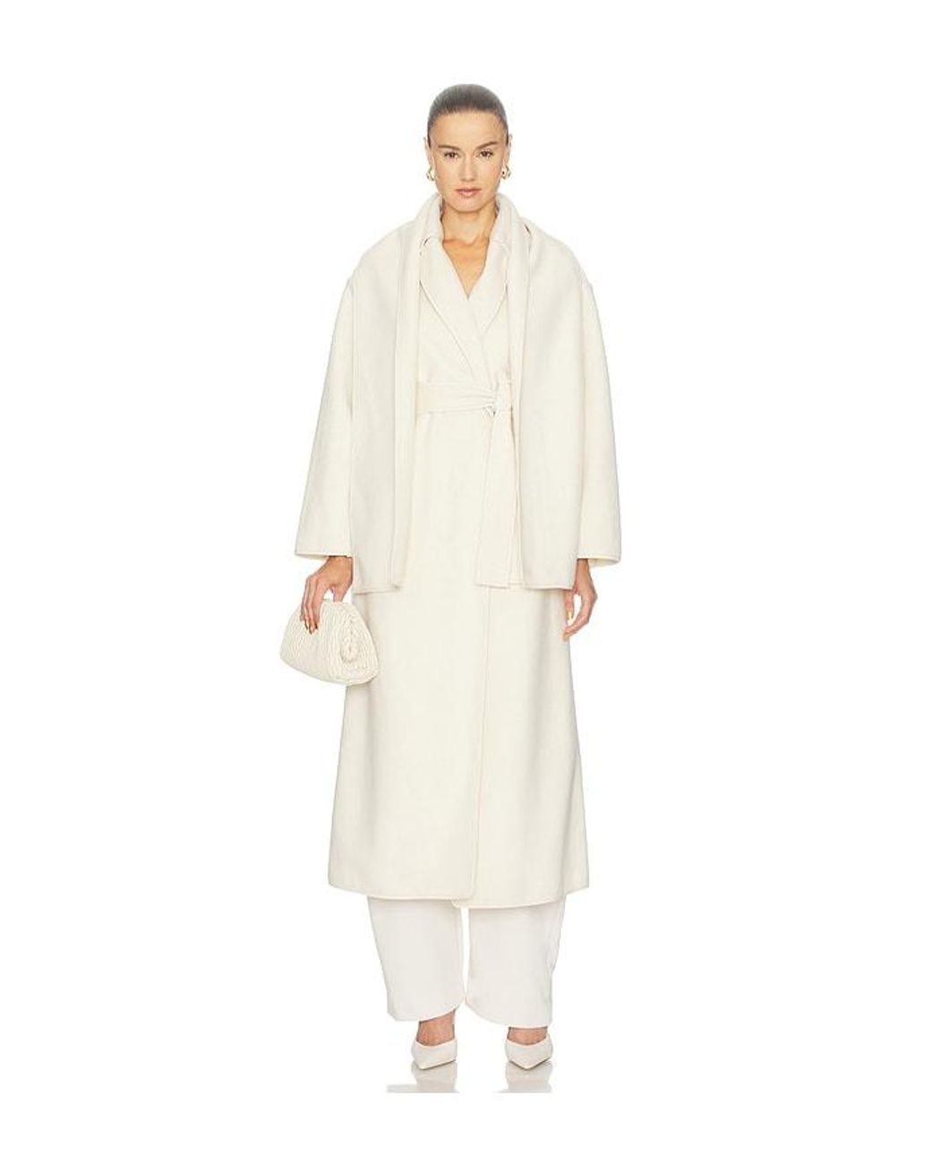 Elliatt White Veldra Scarf Coat