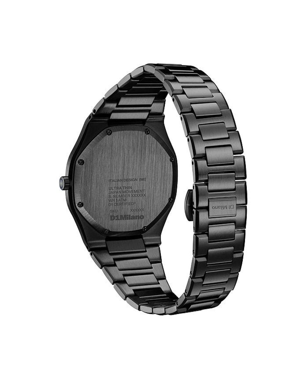 D1 Milano Black Ultra Thin 1970 39Mm for men