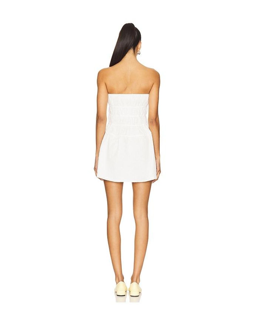 MORE TO COME White Alba Strapless Dress