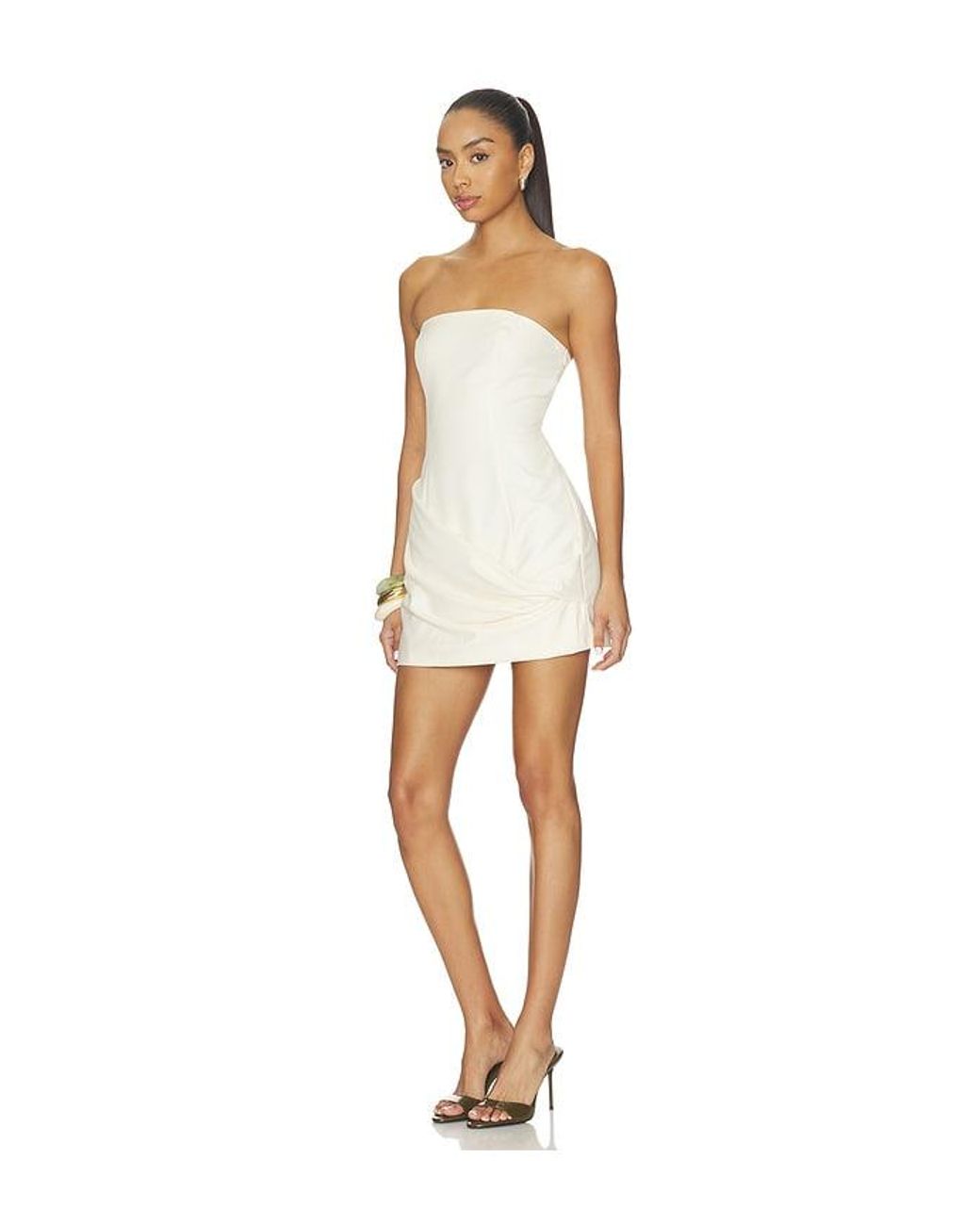 ALL THE WAYS White Bray Strapless Mini Dress