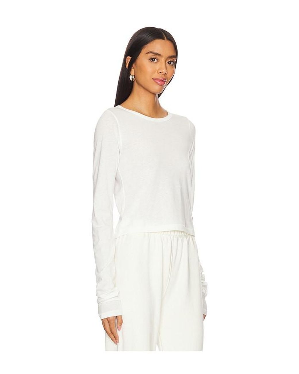 ÉTERNE White Long Sleeve Baby Tee