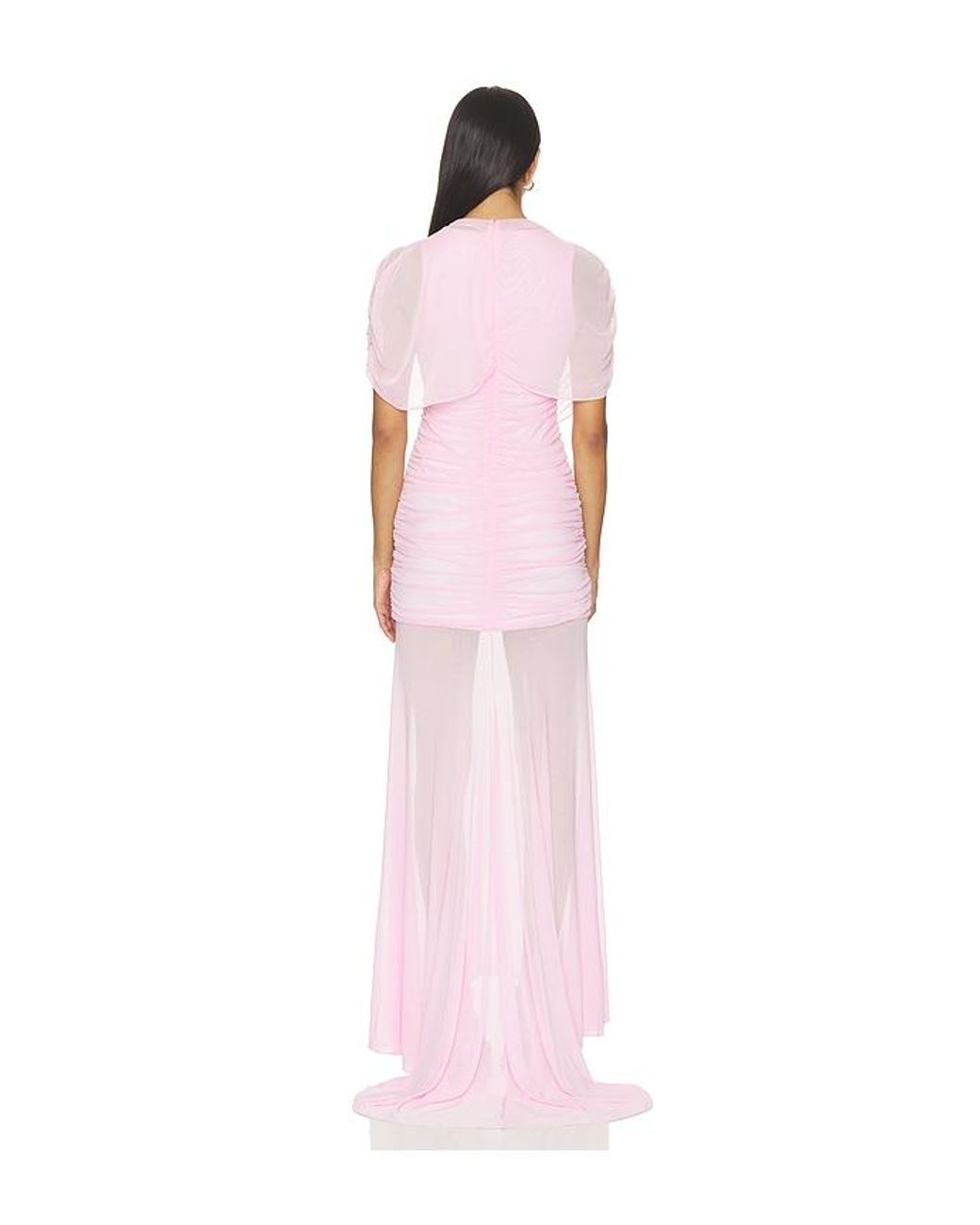 Amanda Uprichard Pink X Revolve Evianna Mesh Gown