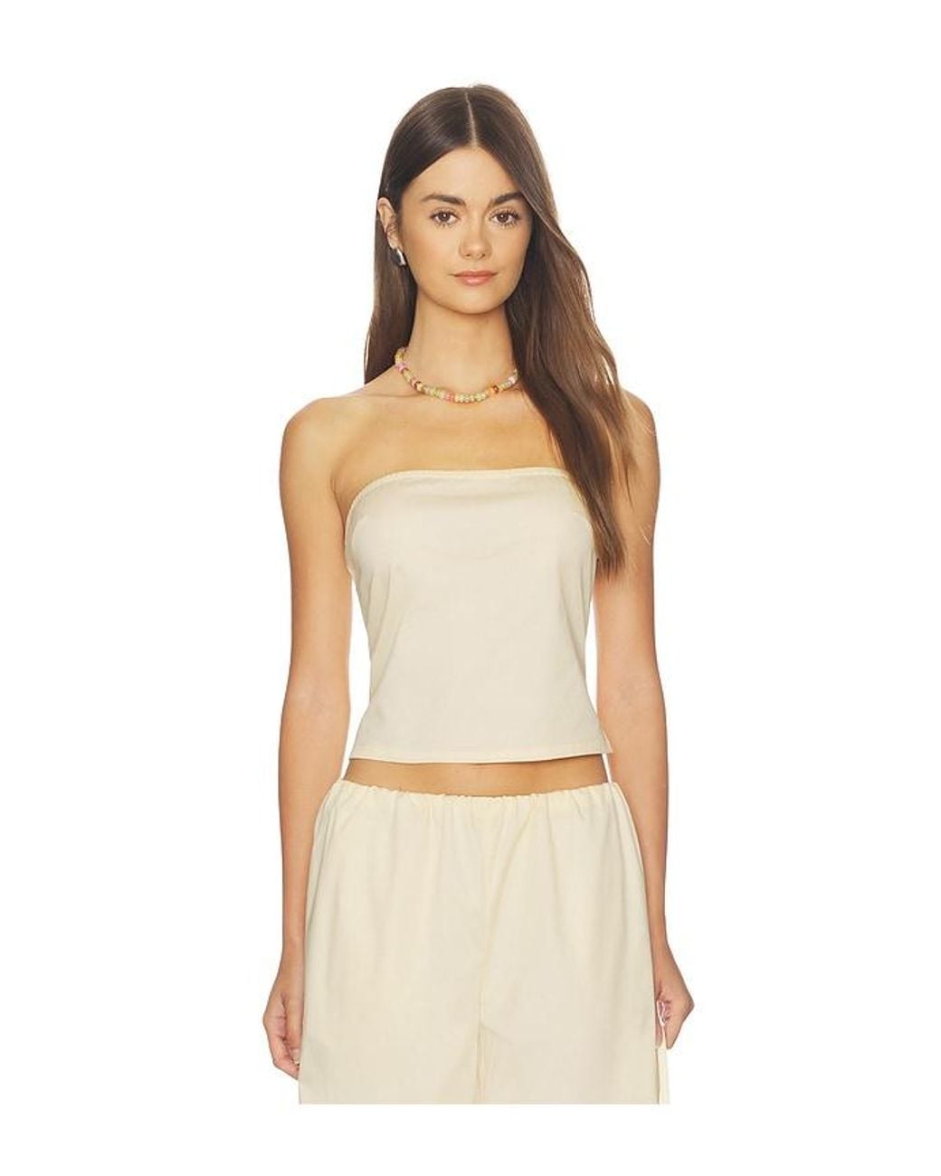 ALL THE WAYS Natural Nora Strapless Top