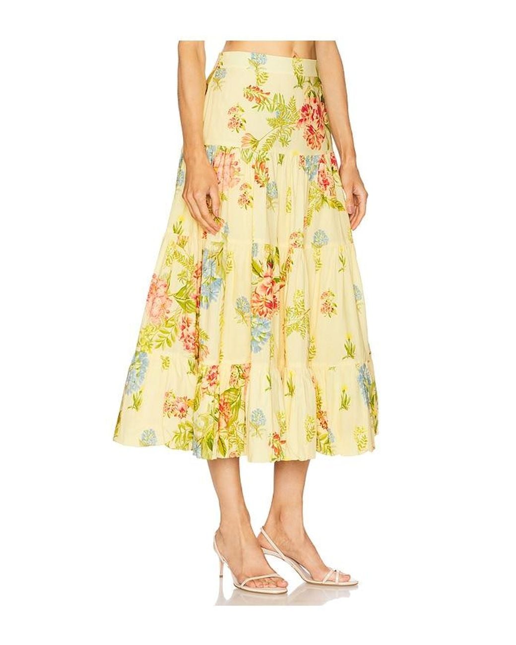 Hemant & Nandita Yellow Midi Skirt