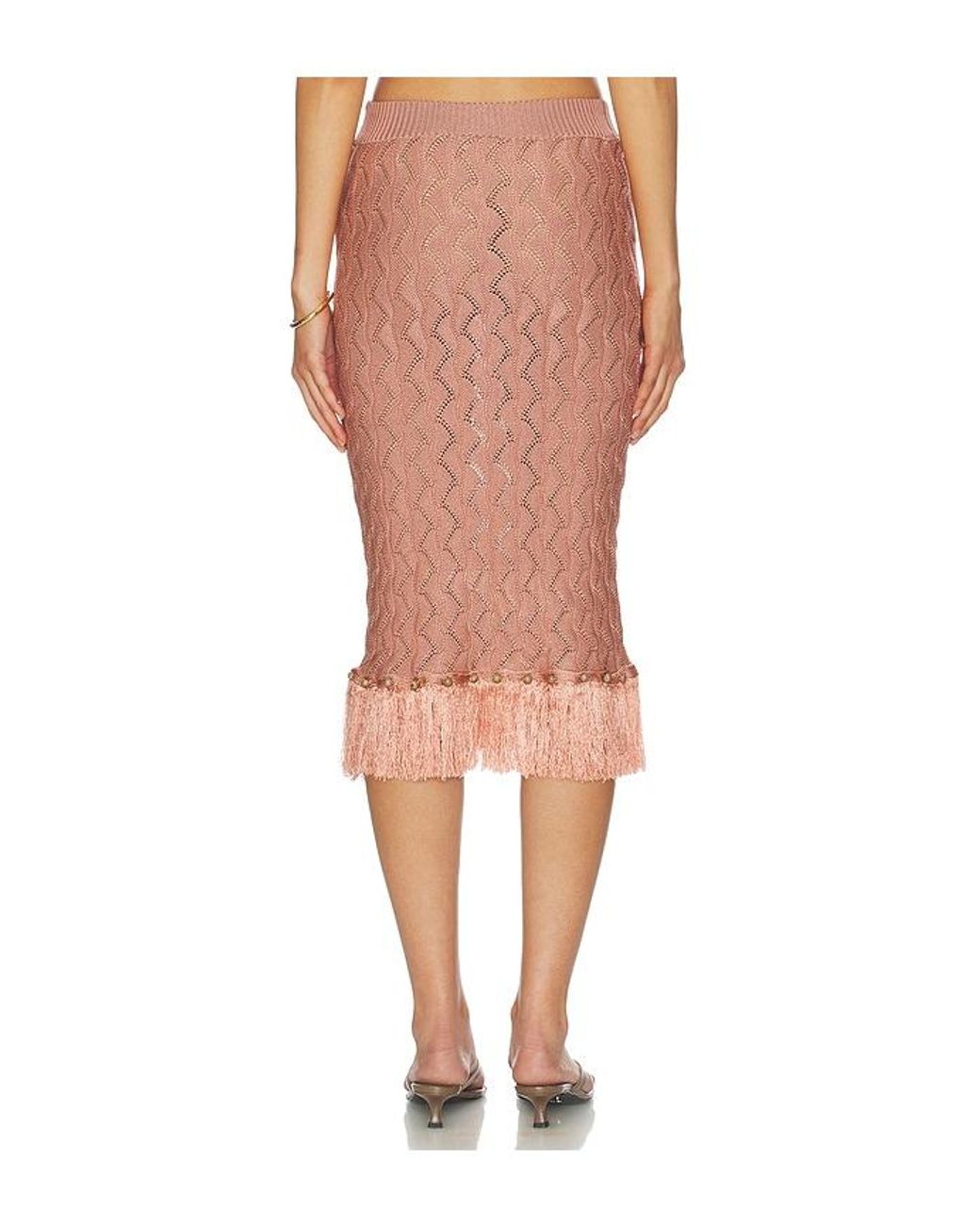 AZULU White Lorenzo Midi Skirt