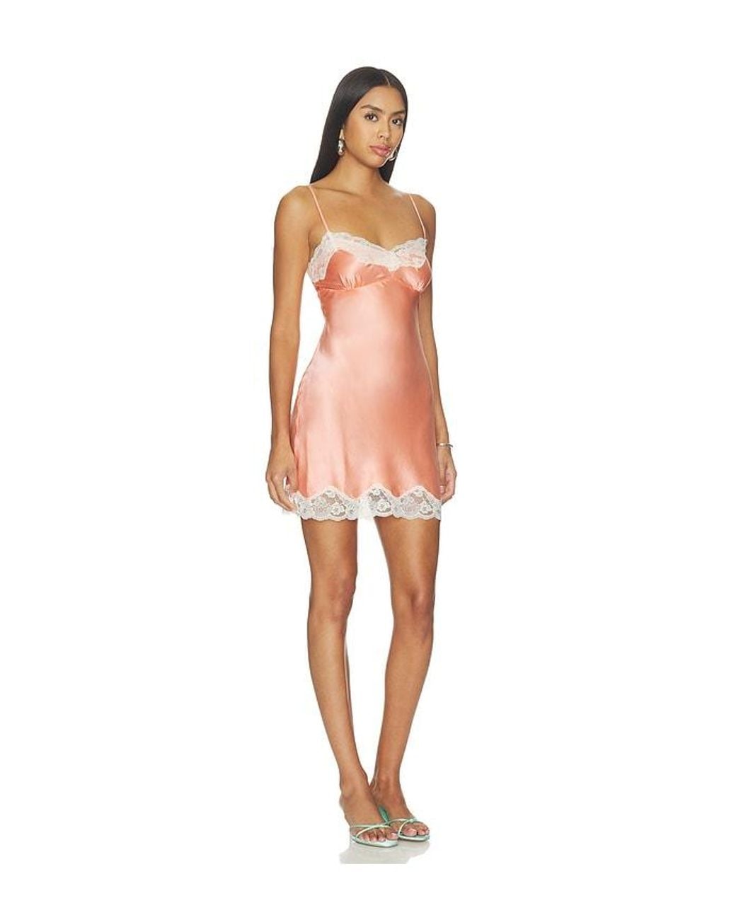 Frankie's Bikinis Multicolor X Devon Lee Carlson Liz Silk Slip Mini Dress