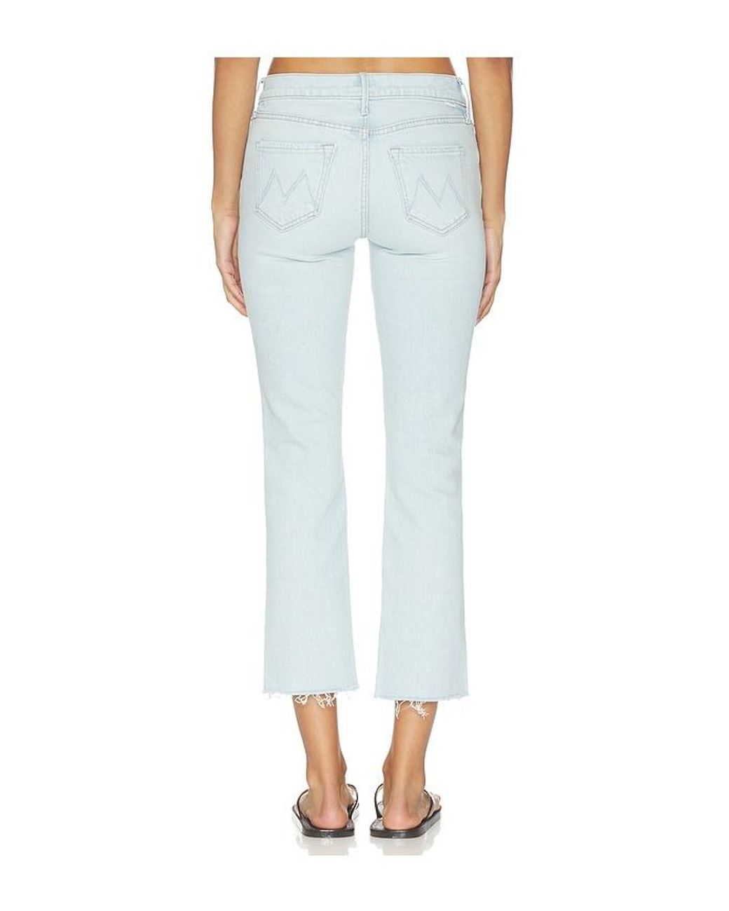 Mother Blue The Rascal Flood Fray Jeans