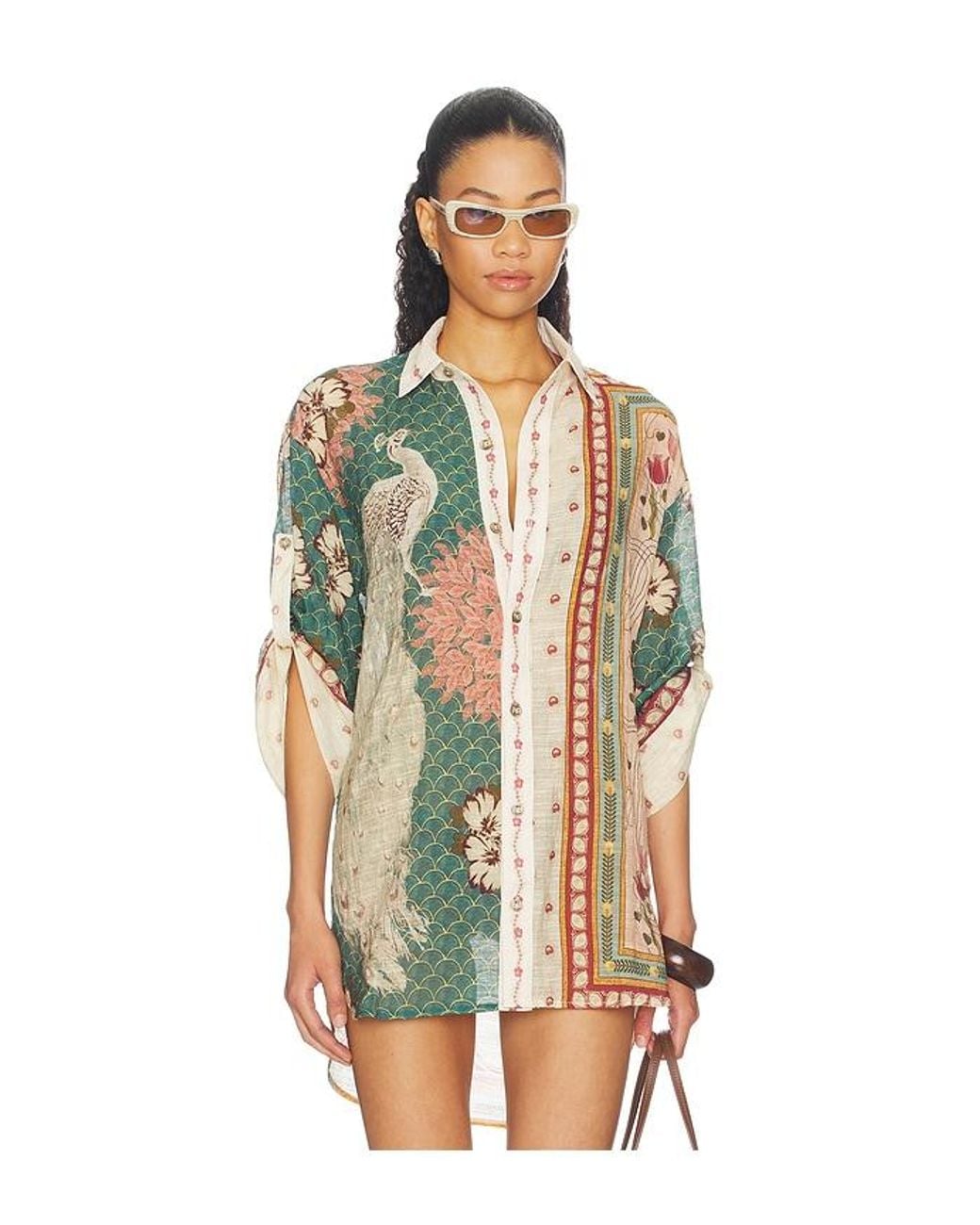 Agua Bendita Multicolor Chrissy Plume Top